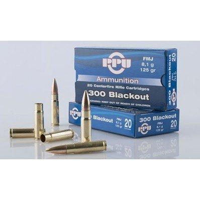 TRZ Trading Inc. PPU Standard Rifle Ammunition .300 AAC Blackout 125 gr HPBT 1340 fps 20/ct