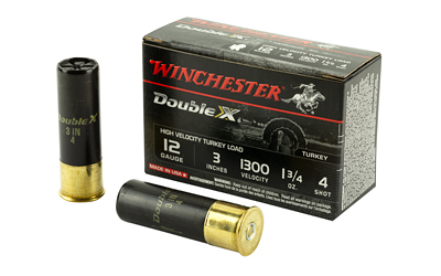 WINCHESTER DOUBLE X 12G 3" #4 1-3/4OZ 10RD BX 100RD CS