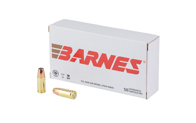 Barnes Defense JHP Sierra JHP Handgun Ammunition 9mm Luger 124gr JHP 1090 fps 50/ct