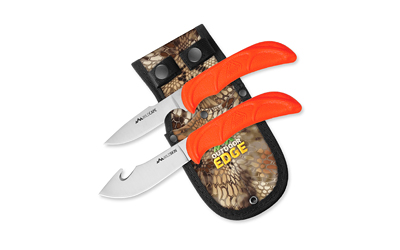 Outdoor Edge Wildpair Knife Combo 4" Gut-Hook Skinner Blade & 2-1/2" Caping Blade Orange