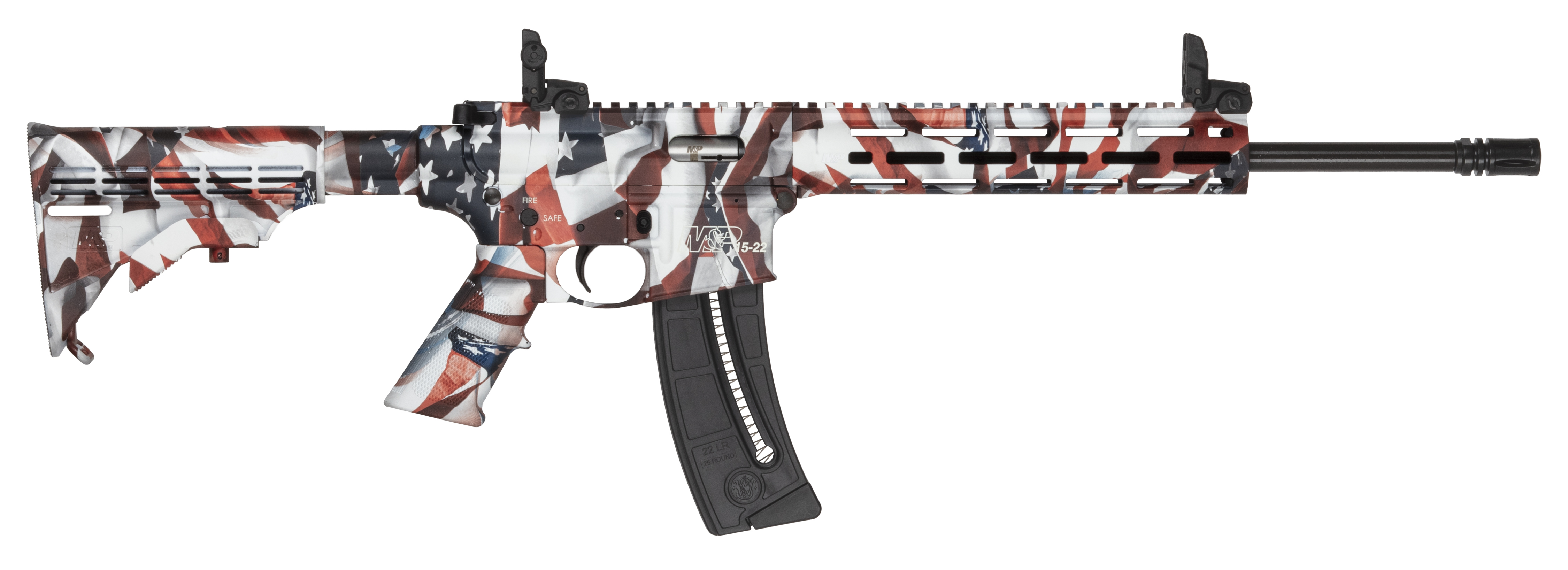 Smith & Wesson Inc. M&P 15-22 Sport Flag Finish .22 LR 25rd Magazine(1) 16.5" Threaded Barrel M-LOK Handguard Folding Sights