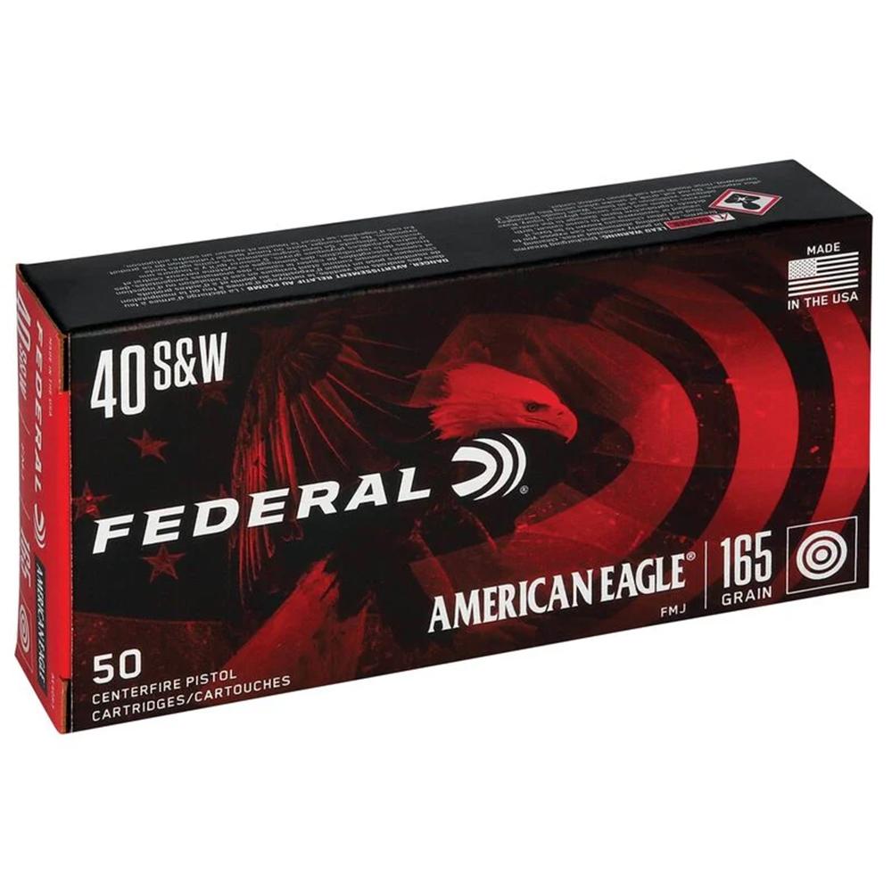 Federal Cartridge Co. American Eagle Handgun Ammunition .40 S&W 165 gr FMJ 1130 fps 1000/ct