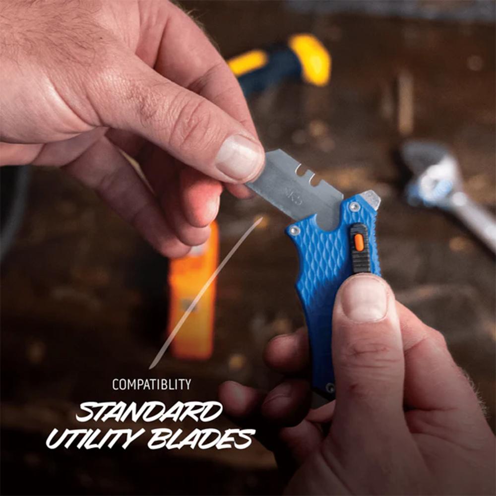 Outdoor Edge Slidewinder 4-in-1 Retracting Utility Knife Blue
