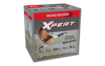 Winchester Xpert High Velocity Steel Shotshells 12 ga 3-1/2" 1-3/8 oz 1550 fps #BB 25/ct