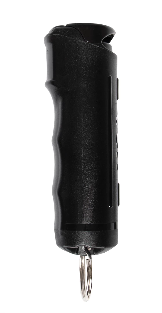 Security Equipment Corporation Sabre Pepper Gel with Fast Flip Top Safety and Snap-Clip Keychain Black