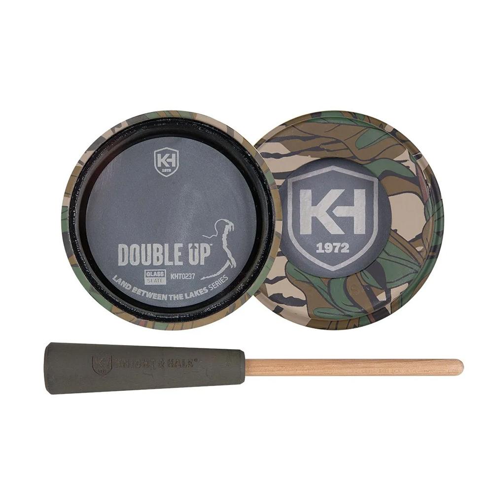 Moultrie Enterprises Knight & Hale Double Up Glass/Slate Pot Turkey Call LBTL Series Mossy Oak Greenleaf