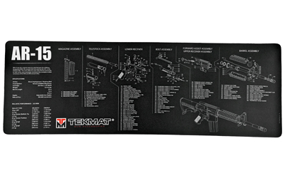 Gsm TekMat 12x36 Gun Cleaning Mat - AR-15 Black