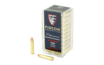 Fiocchi Range Dynamics Rimfire Ammunition .22 WMR 40 gr. TMJ 1900 fps 50/ct