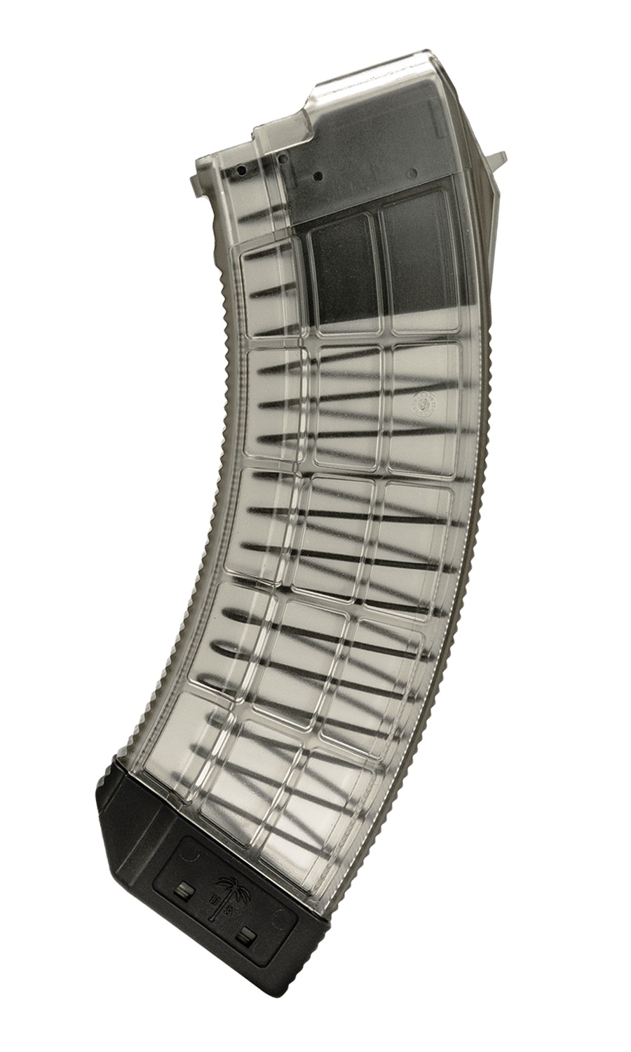 Century Arms US Palm AK30R Rifle Magazine Clear/Black Polycarbonate 7.62x39 30/rd