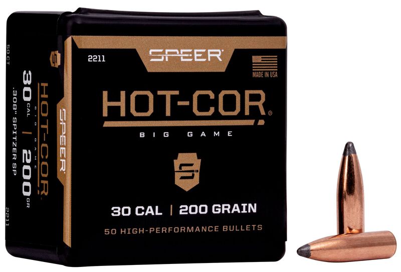 Speer Hot-Cor Rifle Bullets .30 cal .308" 200 gr SSP 50/ct