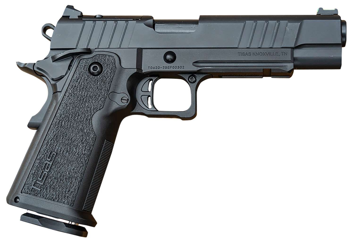 Tisas 1911 Duty 9 DS Handgun 9mm Luger 18rd Magazines(2) 5" Barrel Titanium Firing Pin Black w/Rail