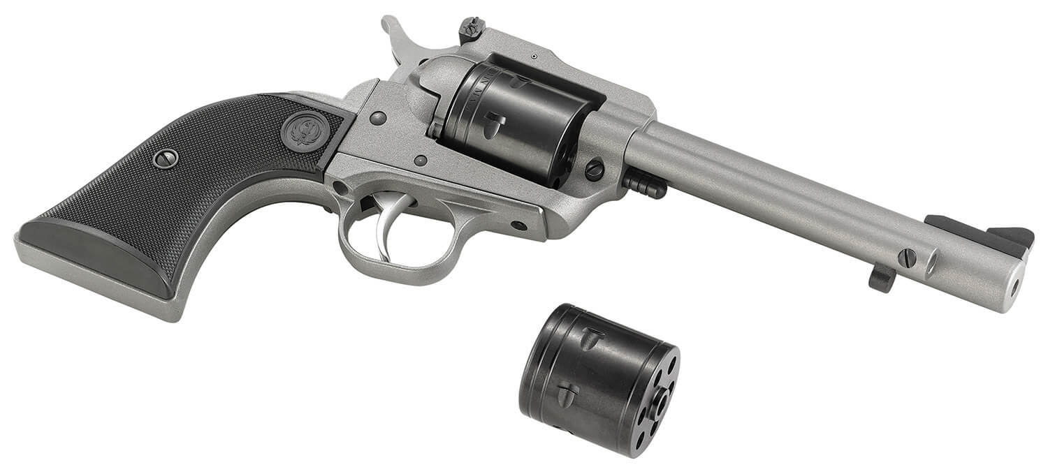Sturm Ruger & Co Ruger Super Wrangler Handgun .22 LR/.22 WMR 6rd Capacity 5.5" Barrel Silver Cerakote