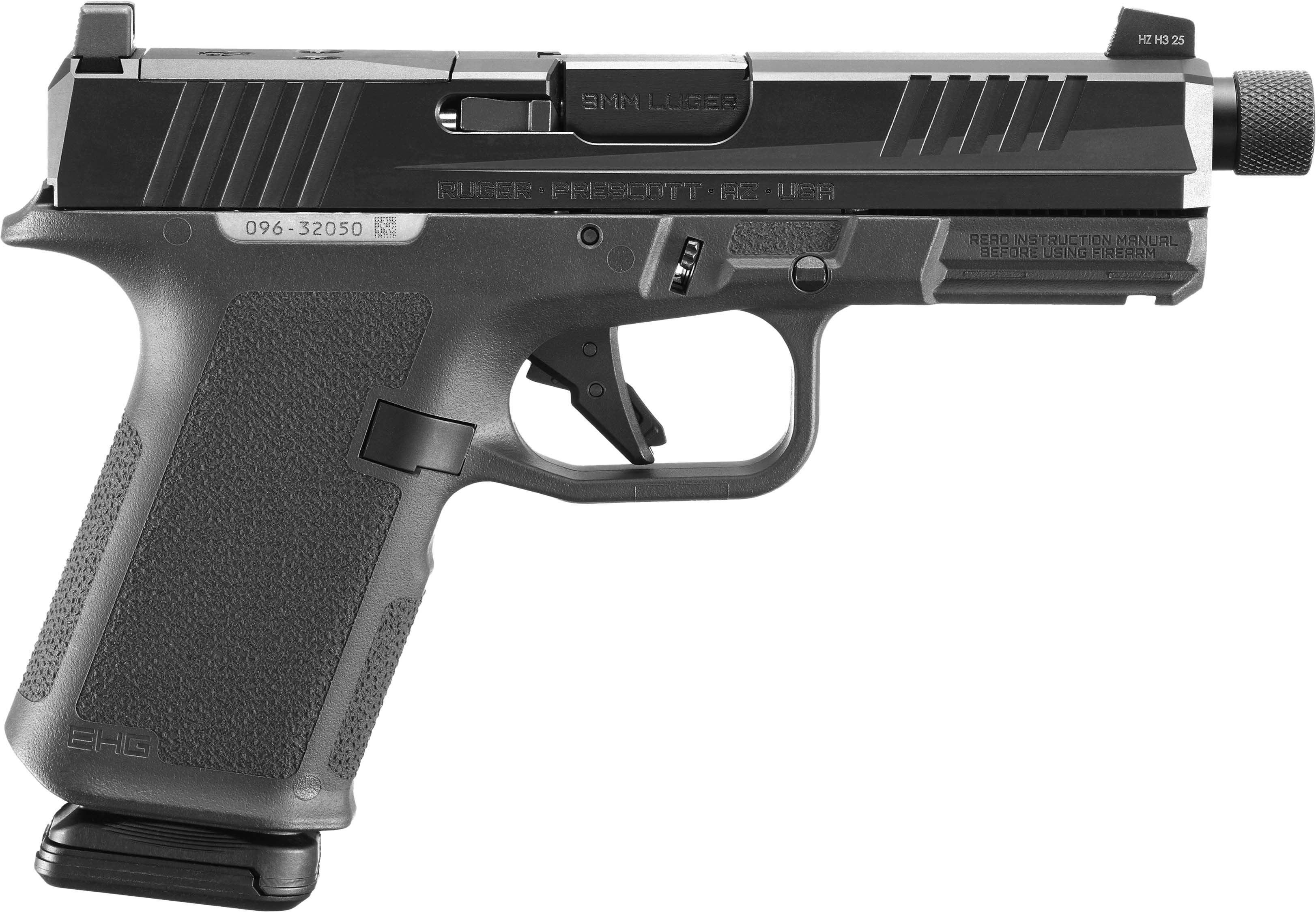 Sturm Ruger & Co Ruger RXM Handgun 9mm Luger 15rd Magazines(2) 4.5" Threaded Barrel Black Poly Frame Front Night Sight
