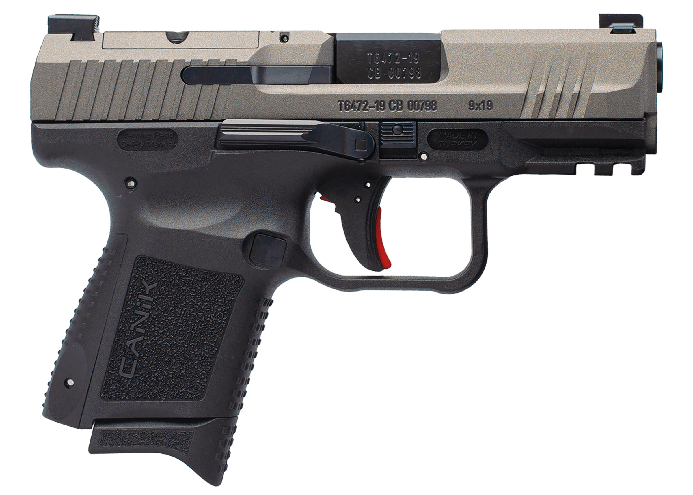 Canik TP9 Elite SC 9mm Luger 12rd (1) & 15rd (1) Magazines 3.5" Barrel Tungsten Slide/ Black Grip