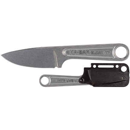 Ka-Bar Forged Wrench Fixed Knife 3" Drop Point Blade Silver
