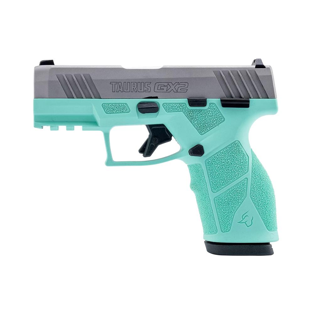 Taurus GX2 Handgun 9mm Luger 13rd Magazines (2) 3.38" Barrel Cyan Frame/Stainless Slide