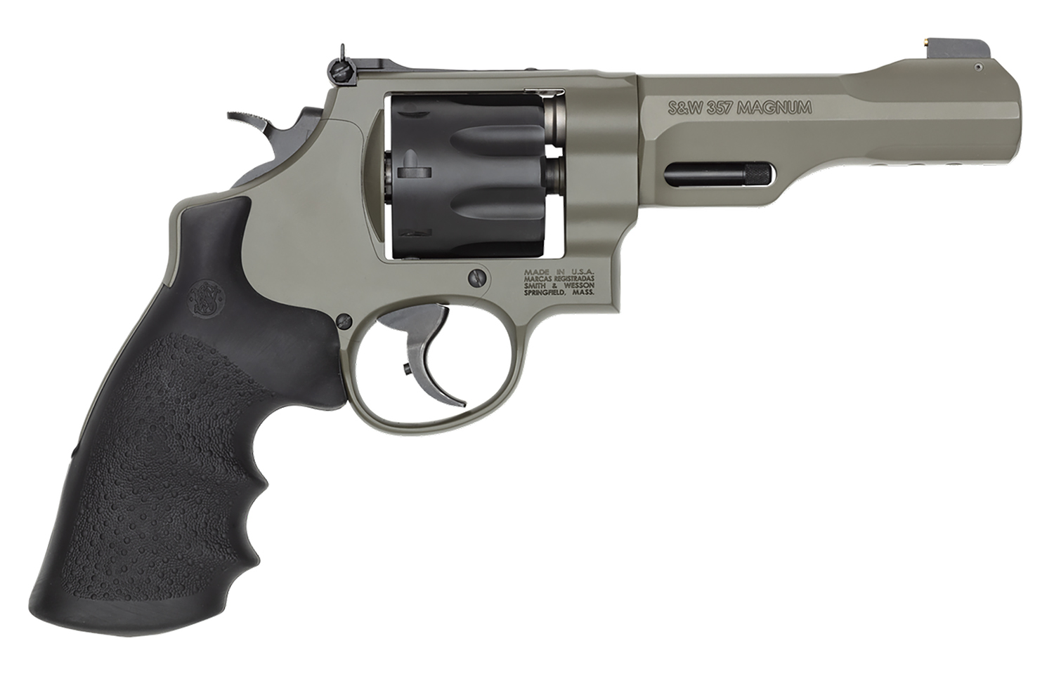 Smith & Wesson Inc. S&W PC Model 327 TRR8 Handgun .357 MAG/38 Spl(+P) 8rd Capacity 5" Barrel Moss Cerakote Frame Pic Rail