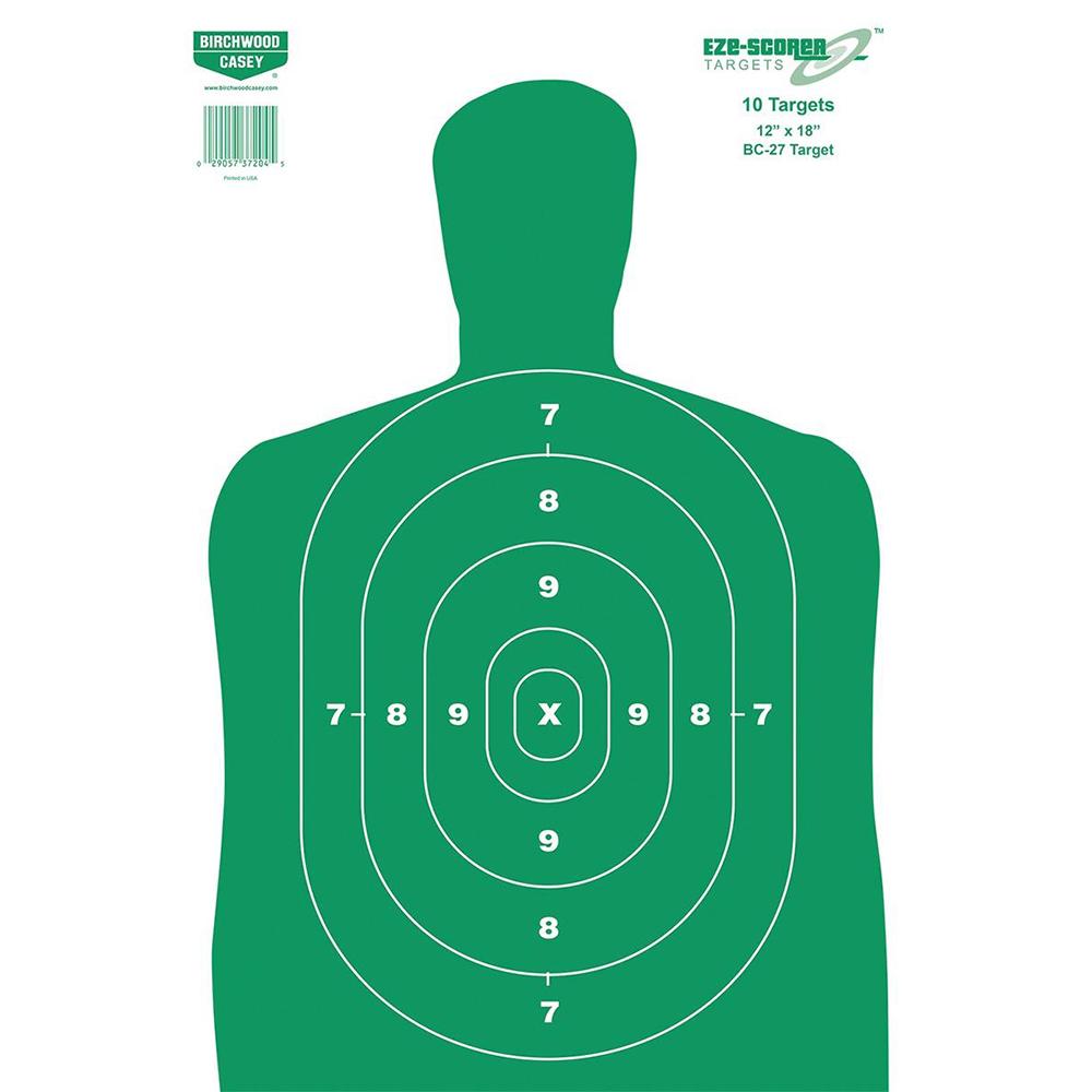 Birchwood Casey Eze-Scorer Targets BC27 Green 12"x18" 10/ct