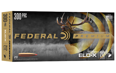 Federal Premium ELD-X Rifle Ammunition 300 PRC 212gr PT 2860 fps 20/ct