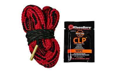 KleenBore Kwik Kleen One Pull Through Rope Cleaner 12 ga with BreakFree Wipe Cloth