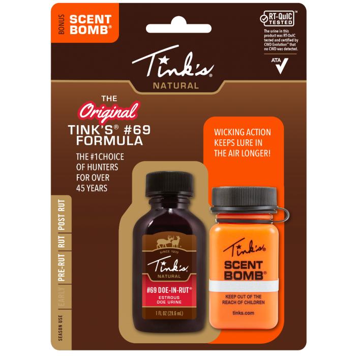 Dead Down Wind DBA Arcus Hunting Tink's #69 Plastic Squeeze Bottle w/Scent Bomb - 1oz