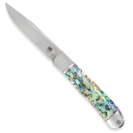 CobraTec Knives CBT TRAPPER HDN RLEASE ABALONE