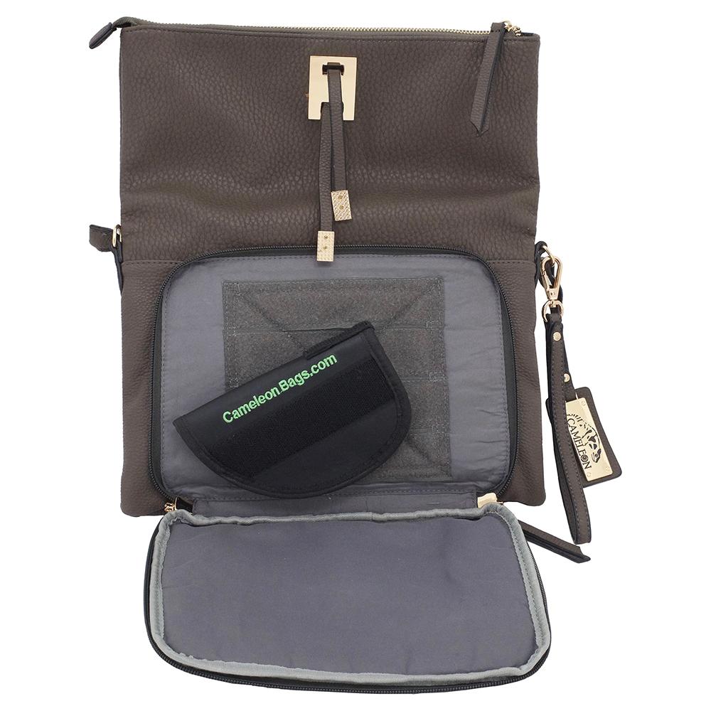 Rugged Rare Cameleon Aya Concealed Carry Purse Black
