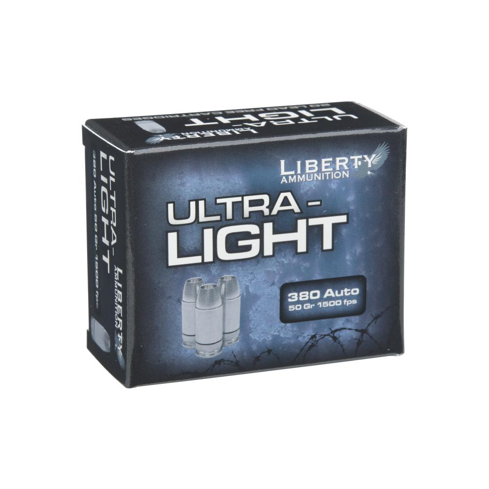 Liberty Ammunition Ultra-Light Ammunition .380 ACP 50gr Copper Mono Frag HP 20/rd
