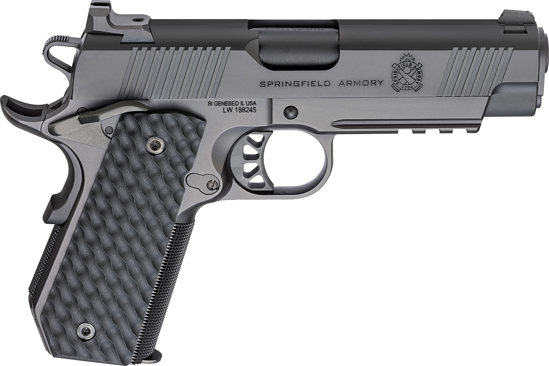 Springfield Armory 1911 TRP Handgun .45 ACP 7rd Magazines (2) 4.25" Barrel Black with Light Rail