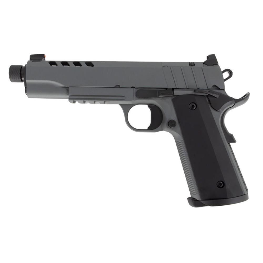 Tisas 1911 Night Stalker SF Handgun .45 Auto 8rd Magazine(2) 5" Threaded Barrel Grey Cerakote Finish