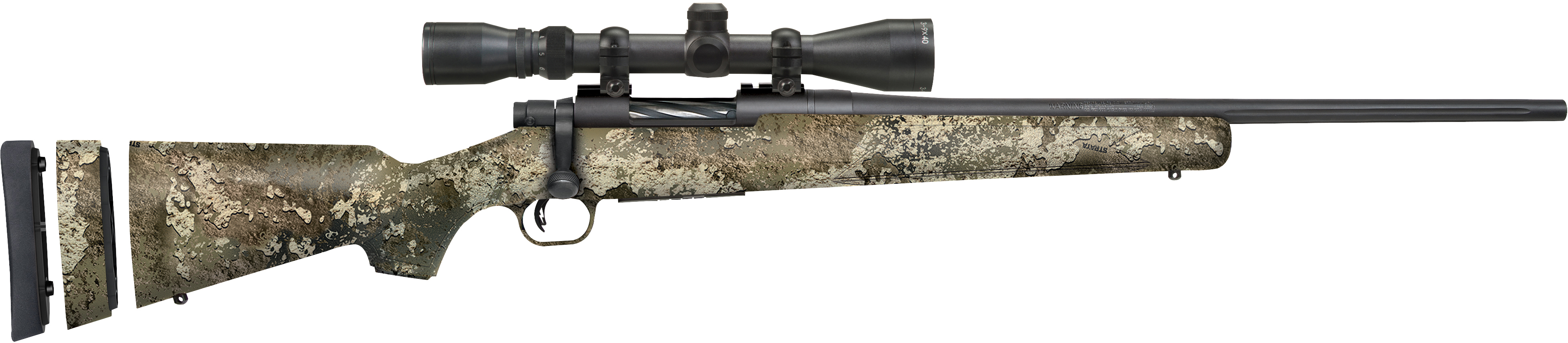 Mossberg Patriot Super Bantam 6.5 Creedmoor Rifle 5rd Magazine 20" Barrel Camo Scoped Combo