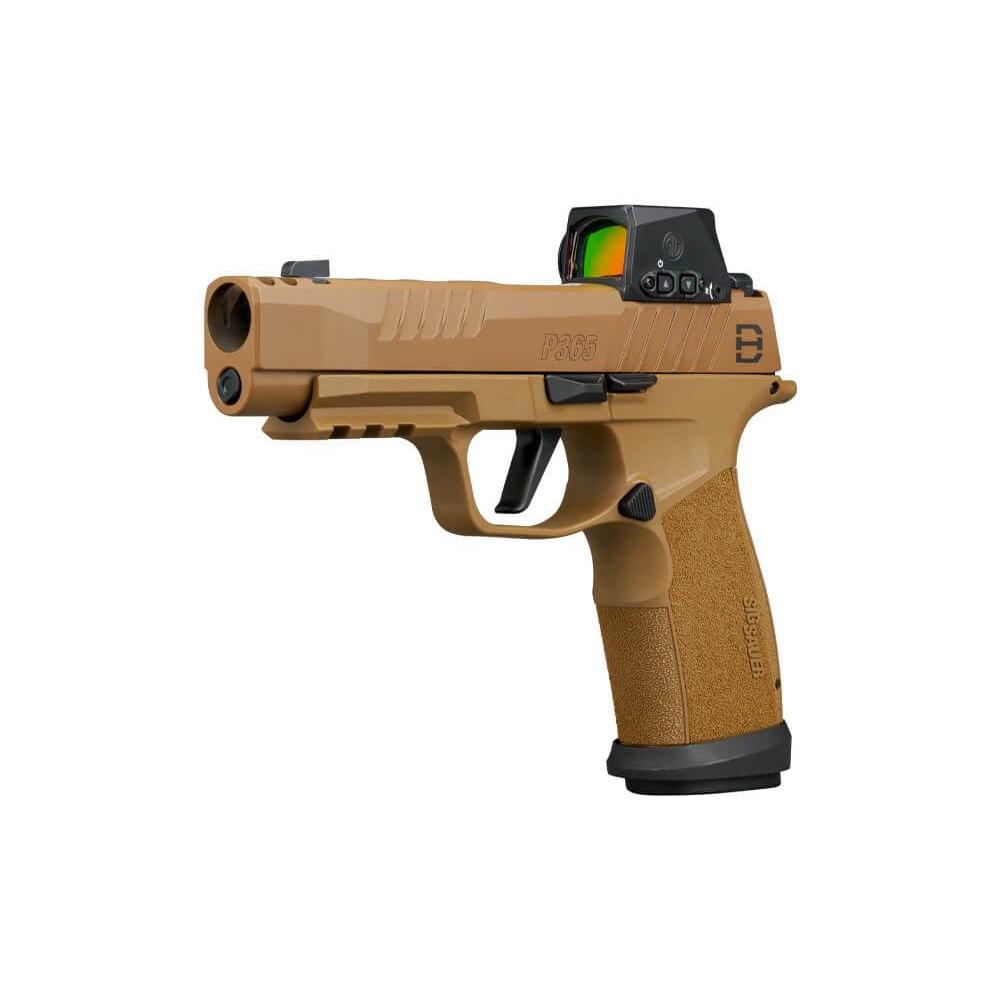 Sig Sauer P365-XF DH3 Handgun 9mm Luger 17(1)& 21(2)rd Magazines 3.7" Barrel DH3 Slide Coyote Romeo-X Competition Magwell