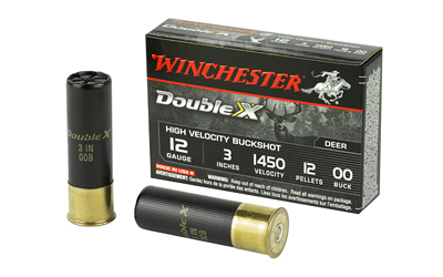 Winchester Double X High-Velocity Buckshot Shotshells 12 ga 3" 12 plts #00 1450 fps 5/ct