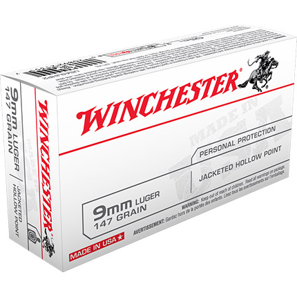 Winchester WIN 9MM 147GR JHP 50RD 10BX/CS