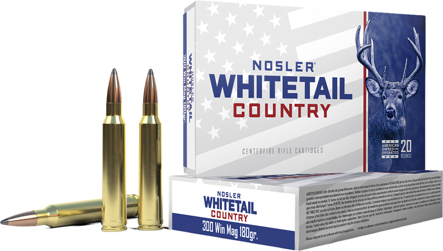 Nosler NOS 300 180GR WCA SBSP 20RD 10BX/CS