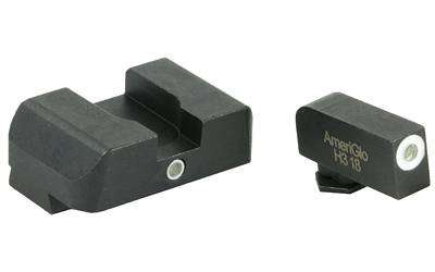 Ameriglo Tritium i-Dot Night Sight for Glock 17-39 / Front Tritium - Green / Front Outline - White / Rear - Green Square Notch