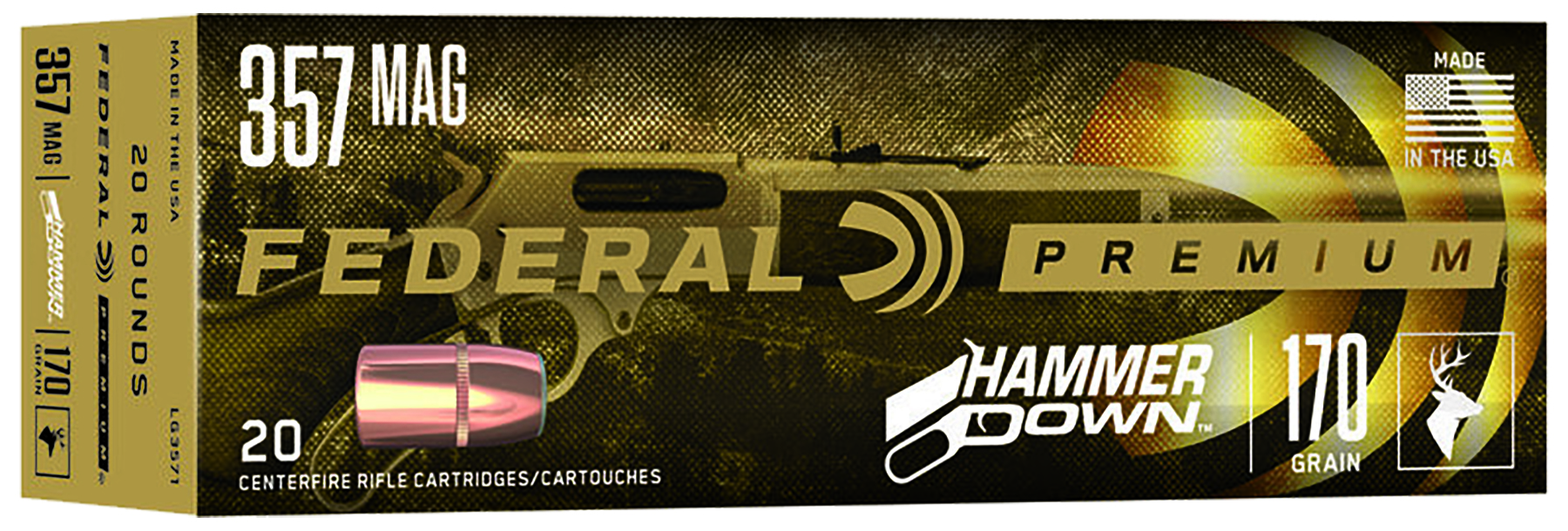 Federal Ammunition FDR 357 170GR HAMMER SP 20RD 10BX/CS