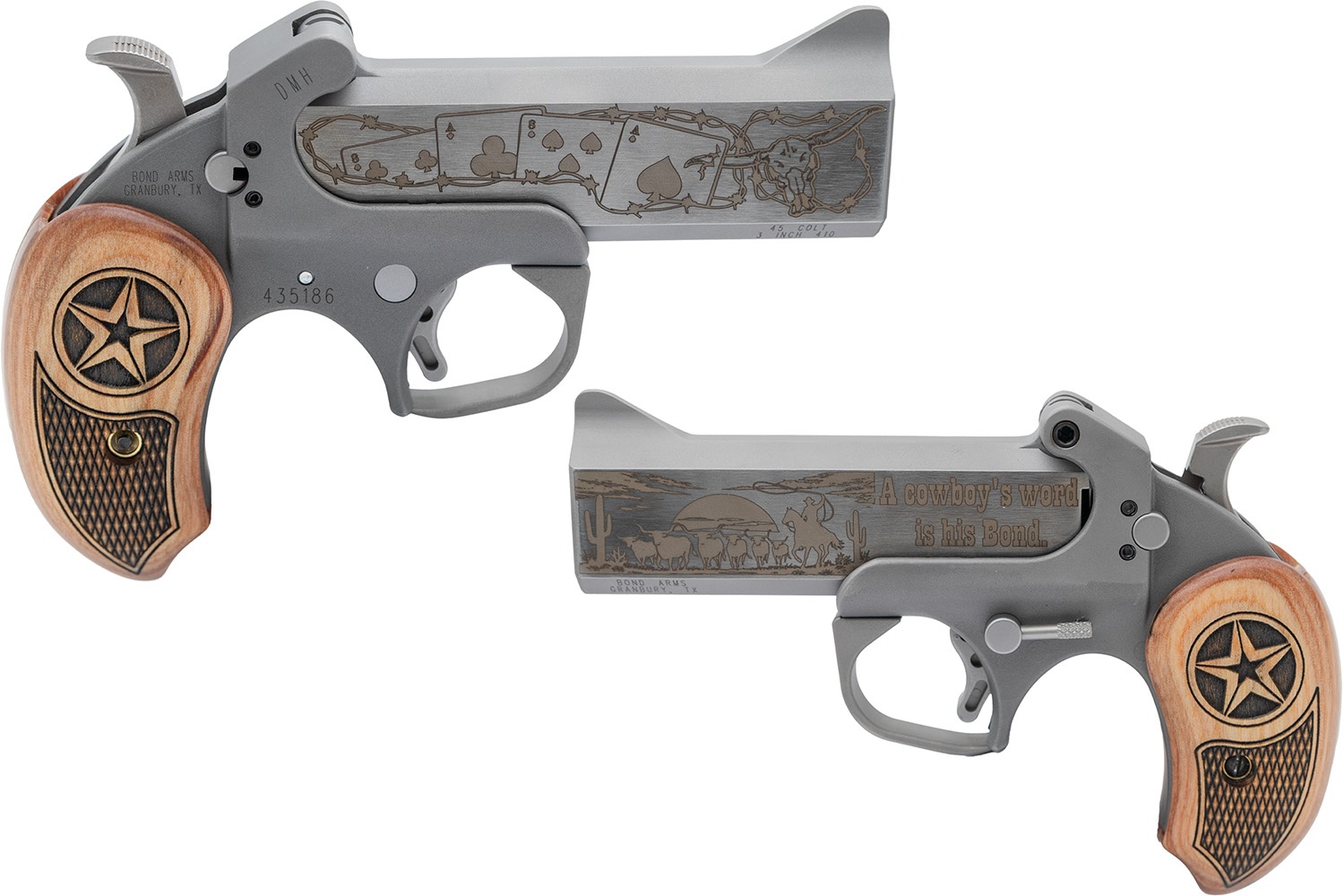 Bond Arms BND DEADMANS HAND 45/410 4.25" STAR BLK GRIPS W/HOLSTER