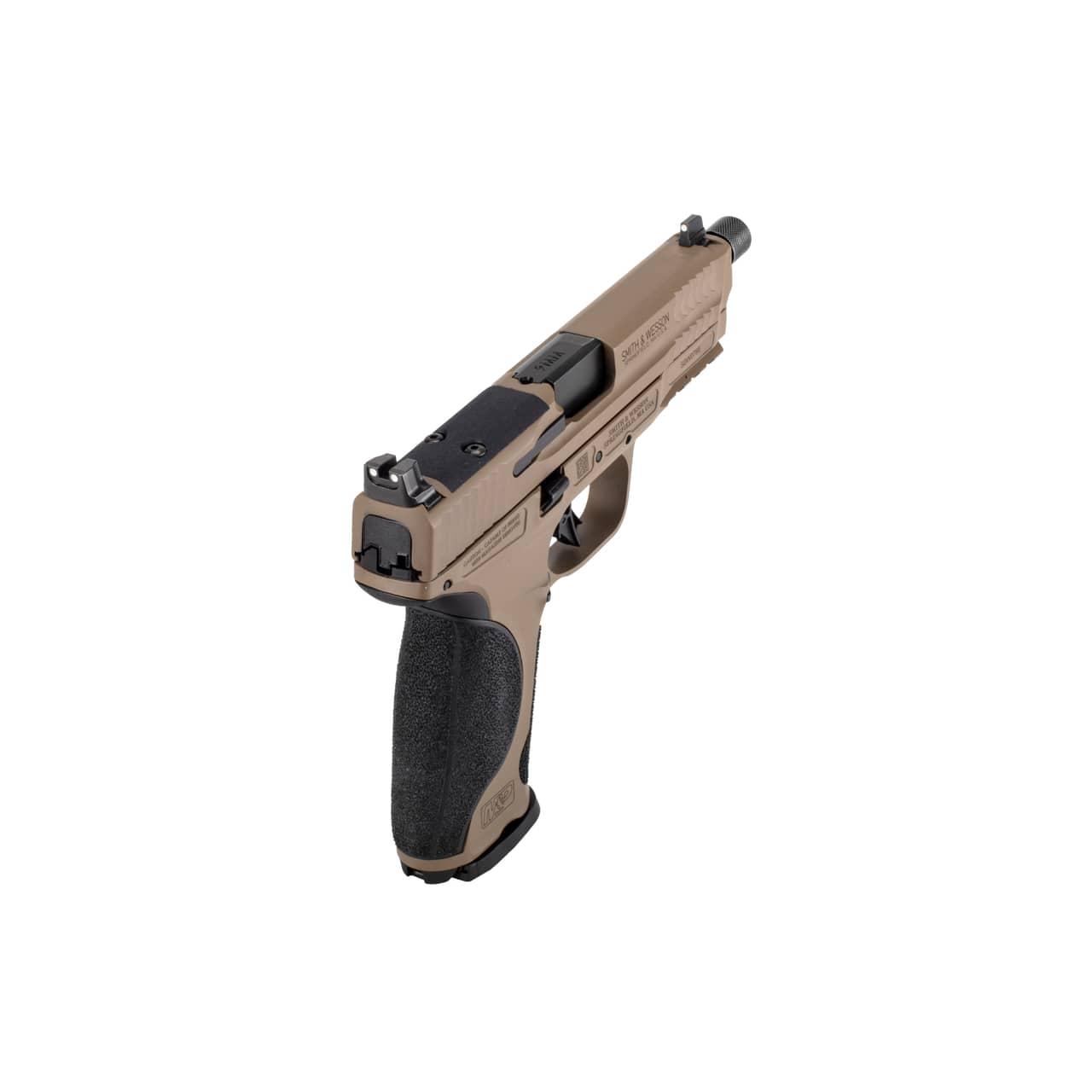 Smith & Wesson Inc. S&W M&P 9 M2.0 Metal OR Optic Ready Handgun 9mm Luger 17rd Magazines(2) 4.6" Threaded Barrel No Thumb Safety FDE