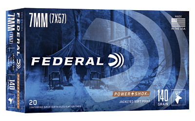 Federal Power-Shok Rifle Ammunition 7mm Mauser 140 gr SP 2660 fps - 20/ct