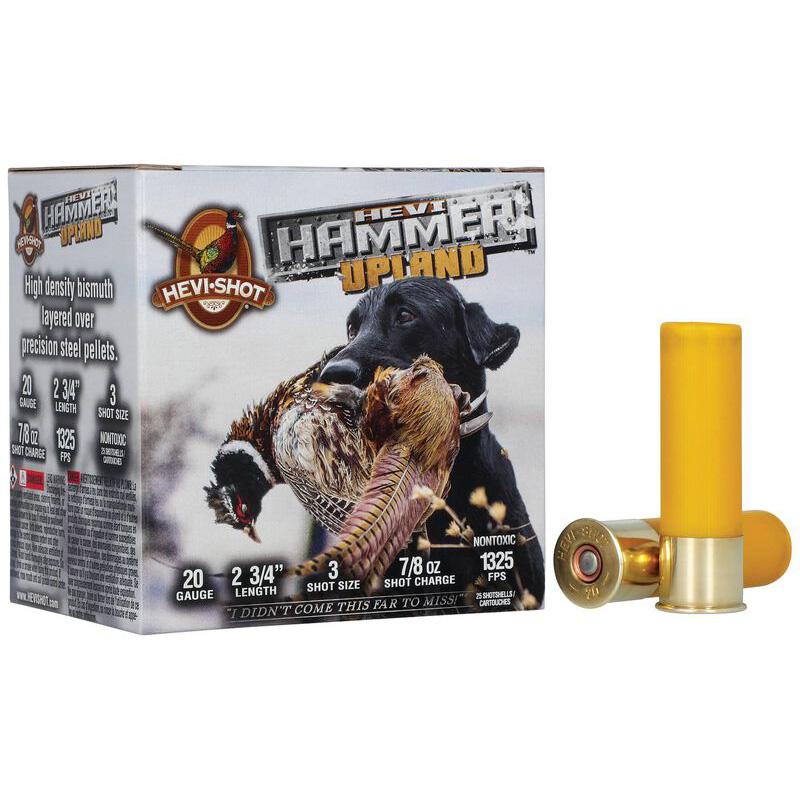 Environ Metal Inc HEVI-SHOT HEVI Hammer Upland Shotshells 20ga 2-3/4" 1oz 1325 fps #3 25/ct