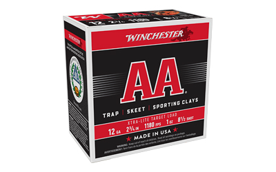 Winchester AA Target Shotshells 12 ga 2-3/4" 1 oz 1180 fps #8 25/ct