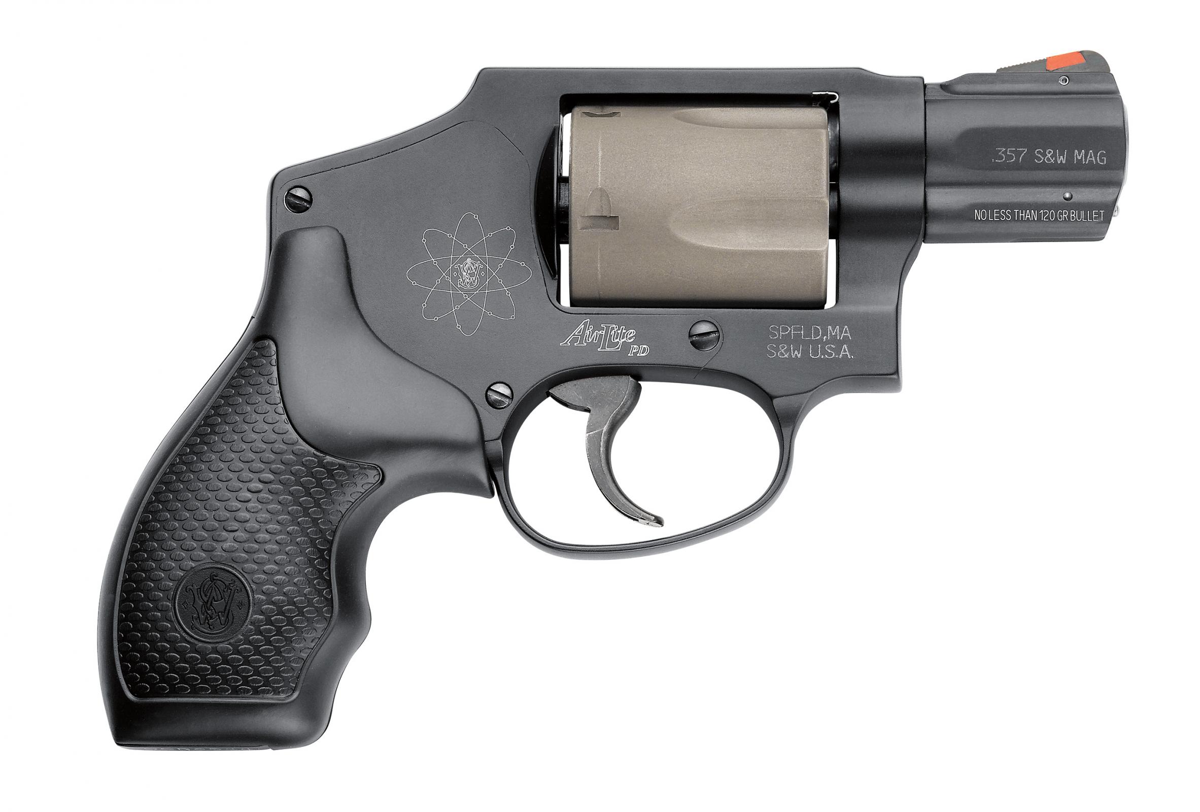 Smith & Wesson M340 PD Handgun .357 Mag 5rd Capacity 1.88" Barrel Black and Tan No Lock