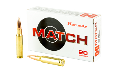 Hornady Match Rifle Ammunition .308 Win 168 gr BTHP 2700 fps 20/ct
