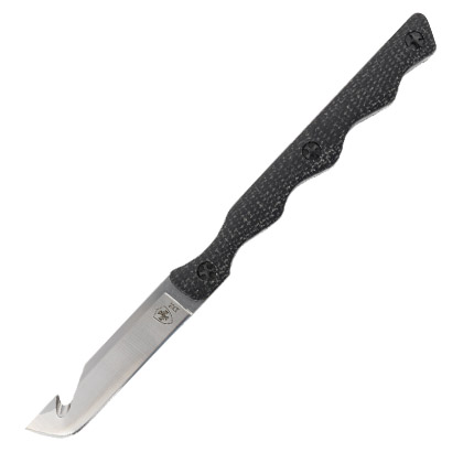 Templar Neck Knife Black Powder D2 Tanto Silver