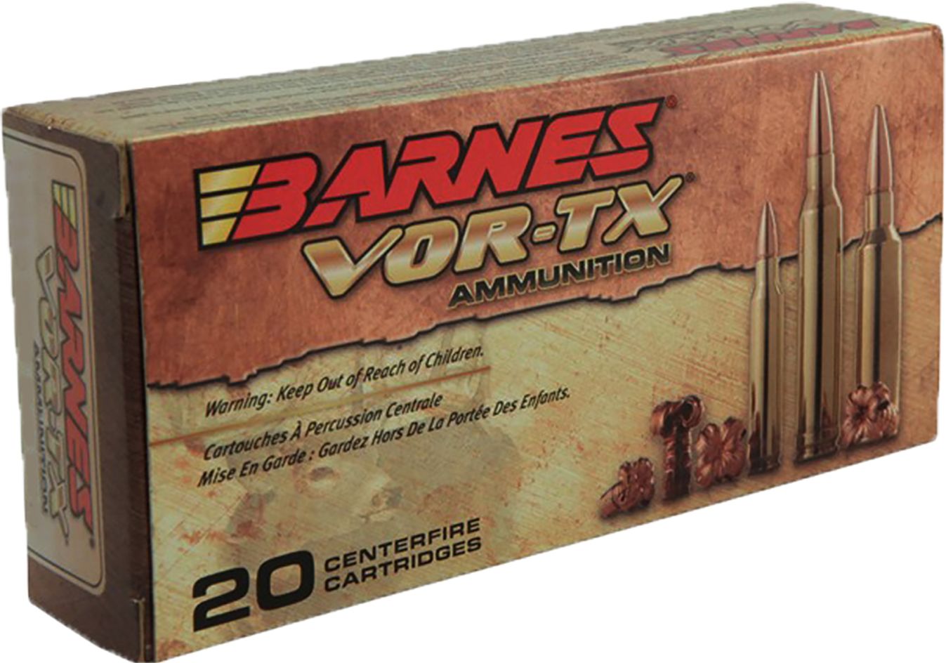 Barnes VOR-TX Rifle Ammunition .300 AAC Blackout 120gr TAC-TX BT 2100 fps 20/ct