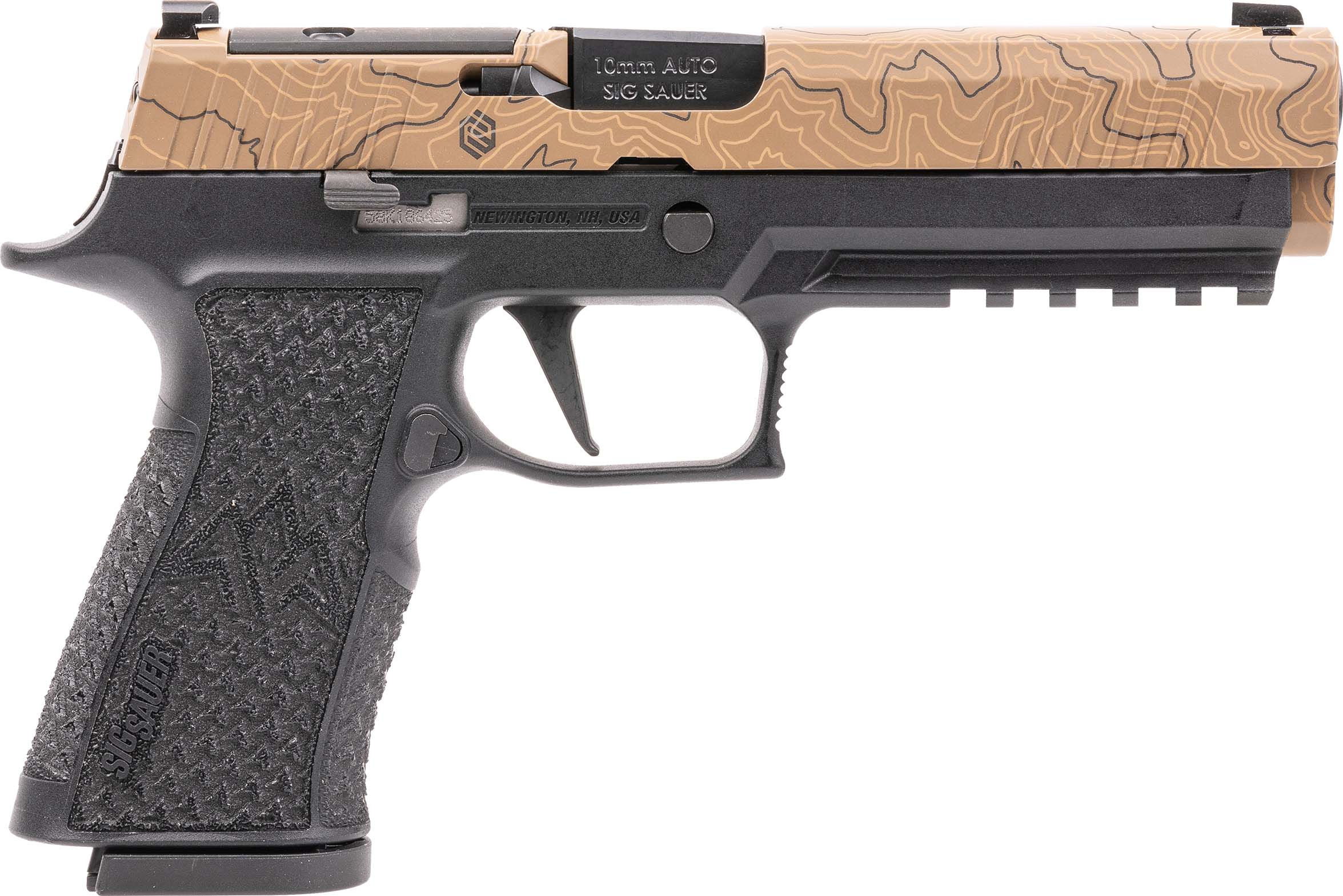 SIG SAUER P320 XTEN ENDURE 10MM PSTL 3-15RD TOPOGRAPHIC SLIDE