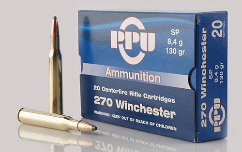 TRZ Trading Inc. PPU Rifle Ammunition .270 Win 130 gr SP 3060 fps 20/ct
