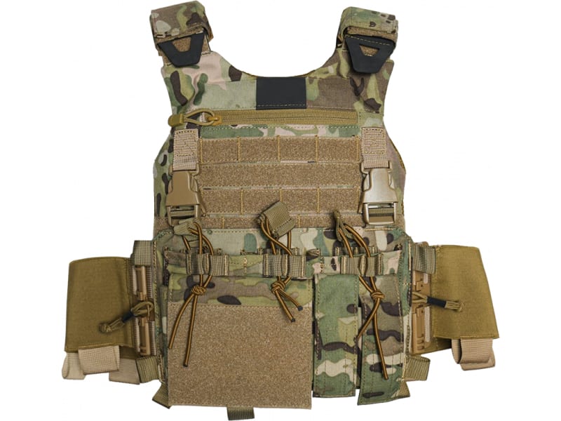10 Ring Guard Dog Trakr Plate Carrier Multicam with Front Placard