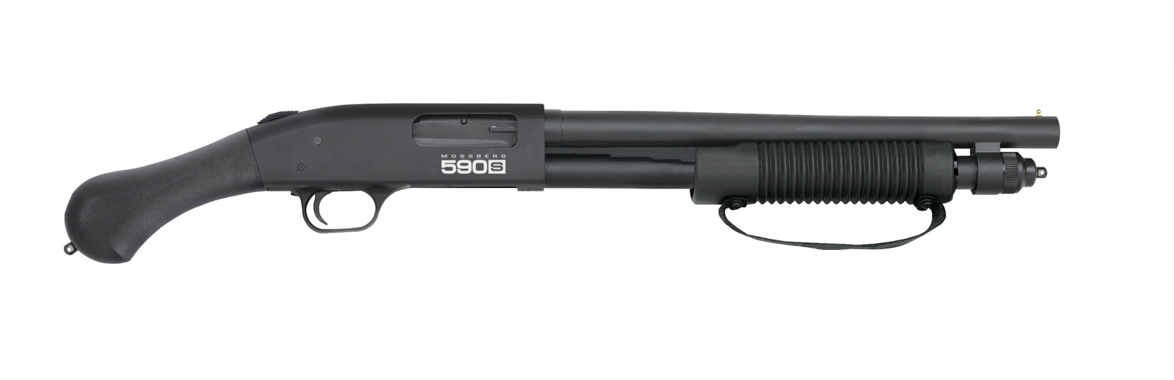 Mossberg 590s Shockwave Shotgun 12 ga 3" Chamber 854rd Magazine 14.375" Barrel Black Strapped Forend